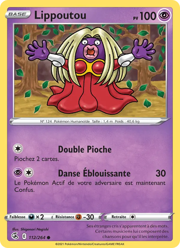 Lippoutou — Carte Pokémon 112 Poing de Fusion