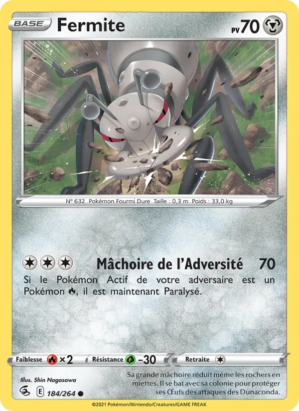 Fermite — Carte Pokémon 184 Poing de Fusion
