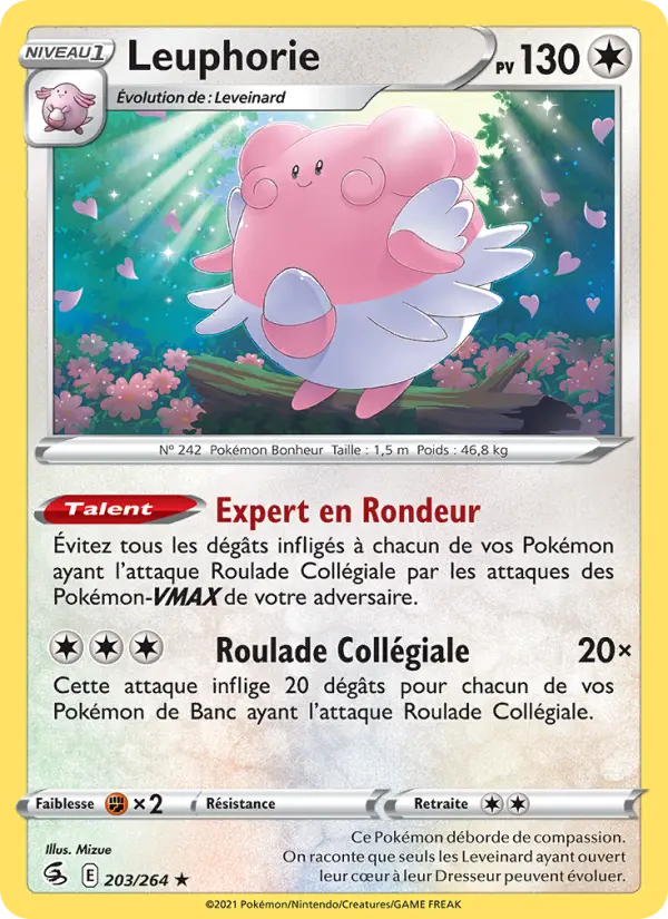 Leuphorie — Carte Pokémon 203 Poing de Fusion
