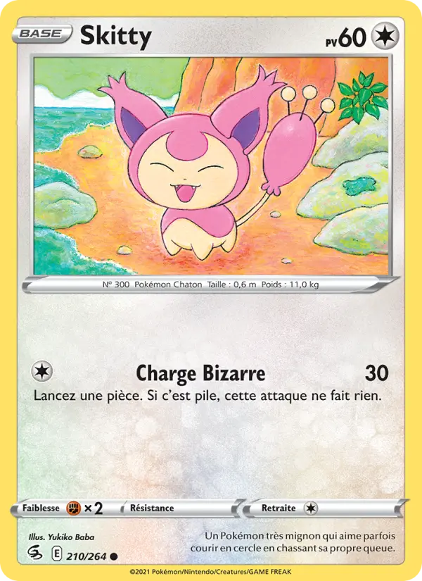 Skitty — Carte Pokémon 210 Poing de Fusion