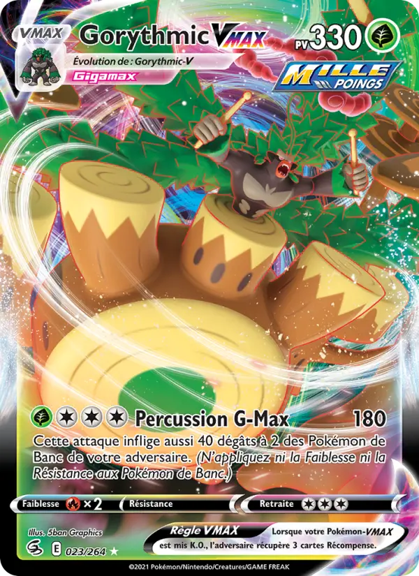 Gorythmic VMAX — Carte Pokémon 23 Poing de Fusion