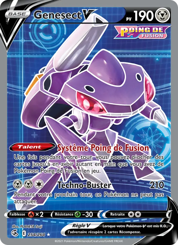 Genesect V — Carte Pokémon 254 Poing de Fusion