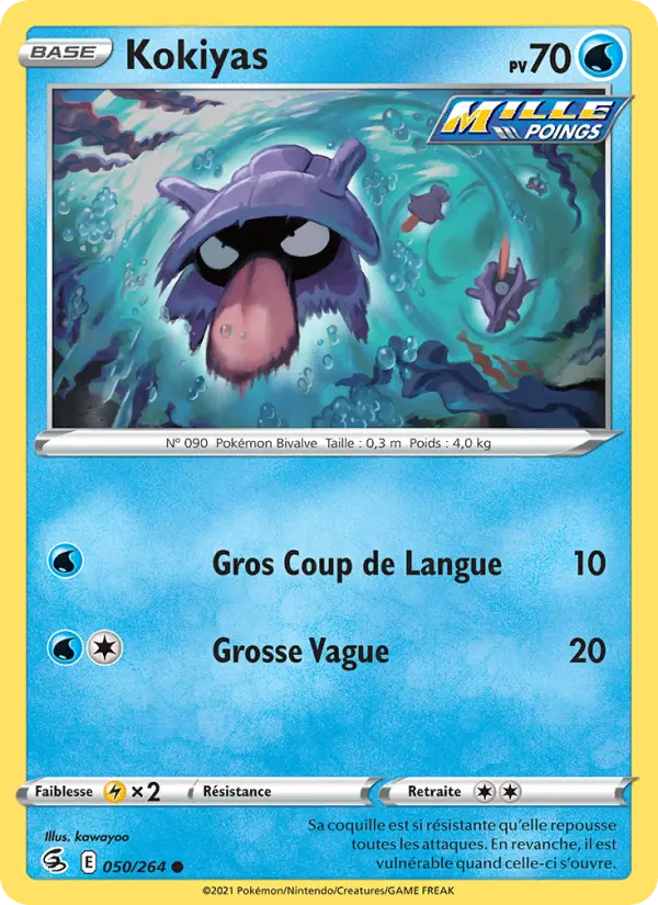 Kokiyas — Carte Pokémon 50 Poing de Fusion