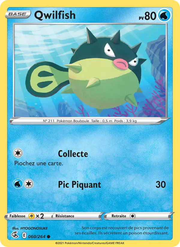 Qwilfish — Carte Pokémon 60 Poing de Fusion