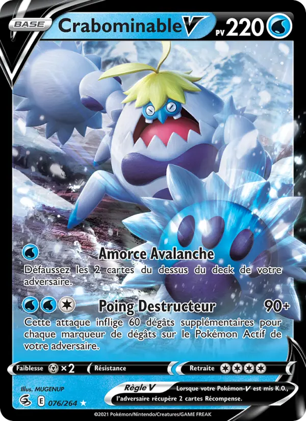 Crabominable V — Carte Pokémon 76 Poing de Fusion