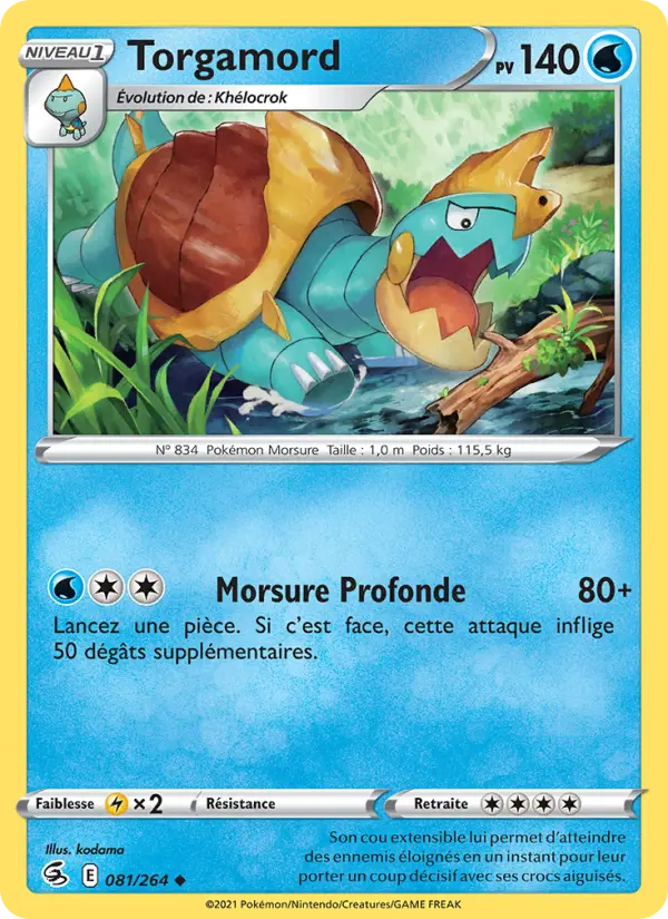 Torgamord — Carte Pokémon 81 Poing de Fusion