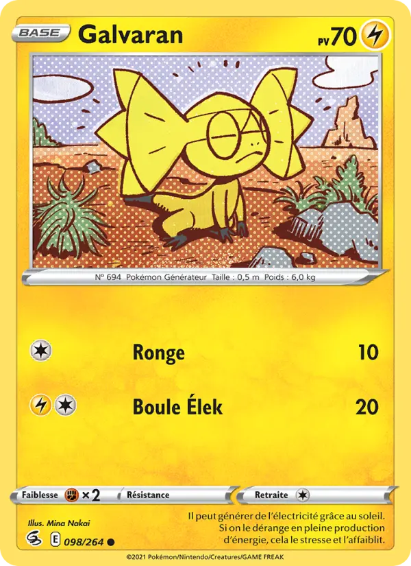 Galvaran — Carte Pokémon 98 Poing de Fusion