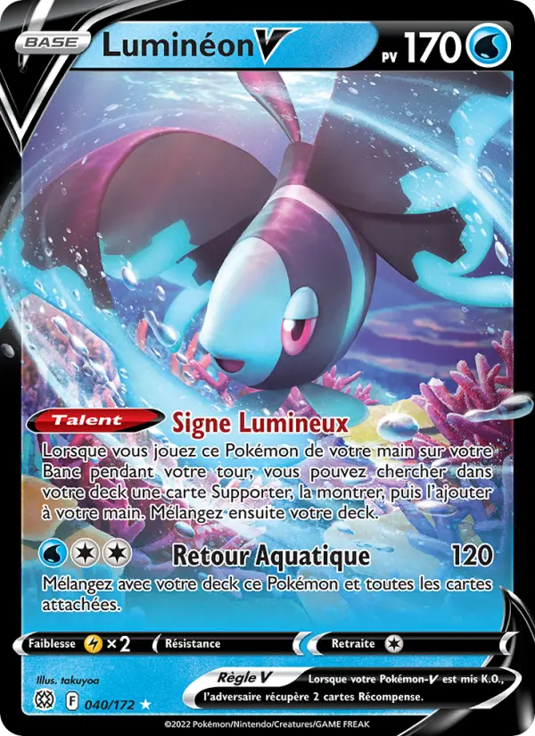 Luminéon V — Carte Pokémon 040 Stars Étincelantes