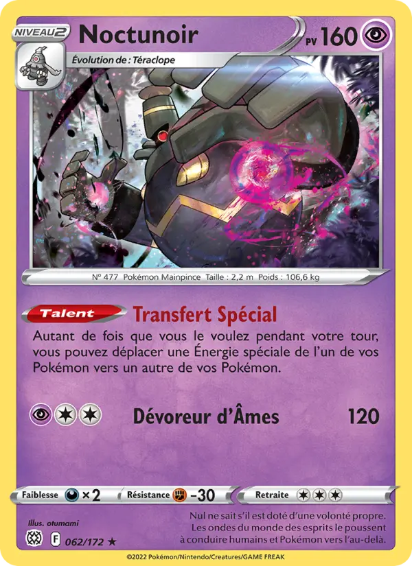 Noctunoir — Carte Pokémon 062 Stars Étincelantes