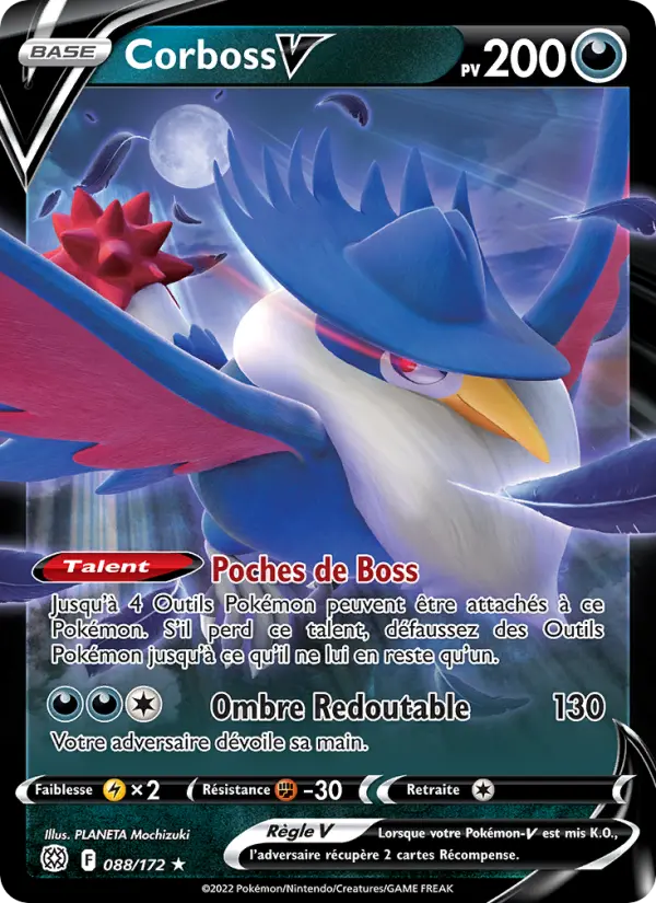 Corboss V — Carte Pokémon 088 Stars Étincelantes