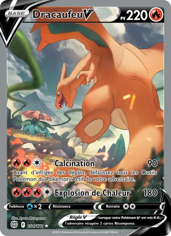 Dracaufeu V — Carte Pokémon 154 Stars Étincelantes