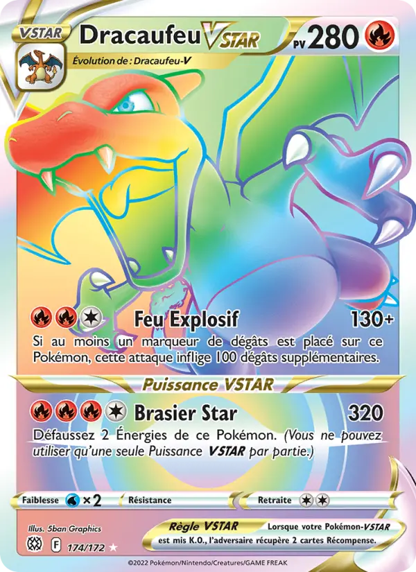 Dracaufeu VSTAR — Carte Pokémon 174 Stars Étincelantes