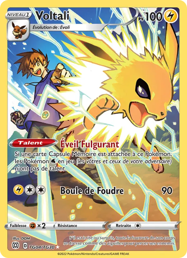 Voltali — Carte Pokémon TG04 Stars Étincelantes