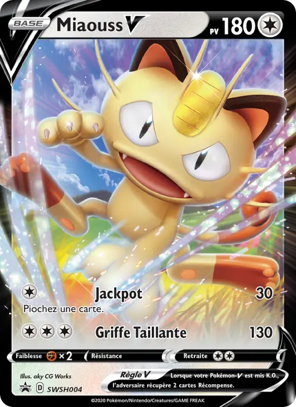 Miaouss V — Carte Pokémon SWSH004 Promo SWSH
