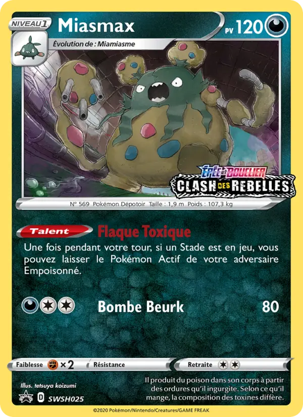 Miasmax — Carte Pokémon SWSH025 Promo SWSH
