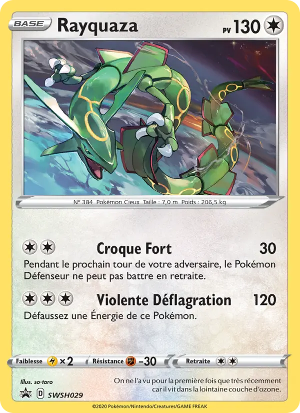 Rayquaza — Carte Pokémon SWSH029 Promo SWSH