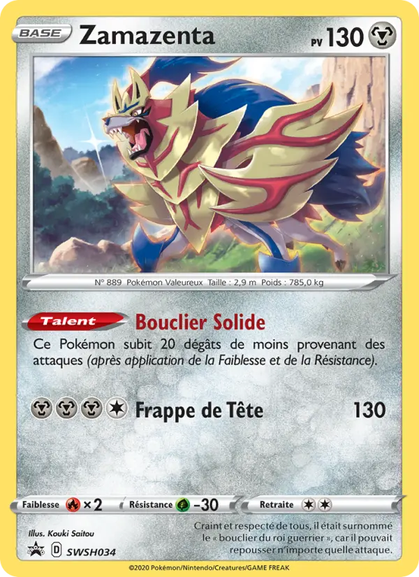Zamazenta — Carte Pokémon SWSH034 Promo SWSH
