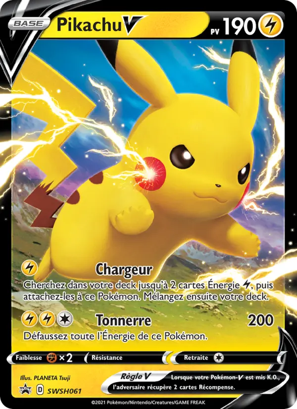 Pikachu V — Carte Pokémon SWSH061 Promo SWSH