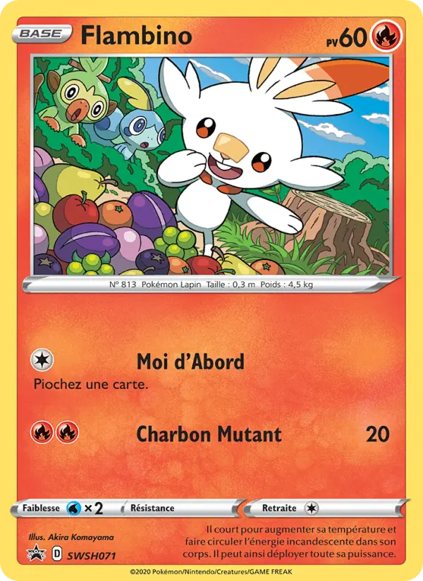 Flambino — Carte Pokémon SWSH071 Promo SWSH