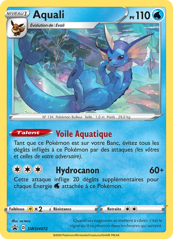Aquali — Carte Pokémon SWSH072 Promo SWSH