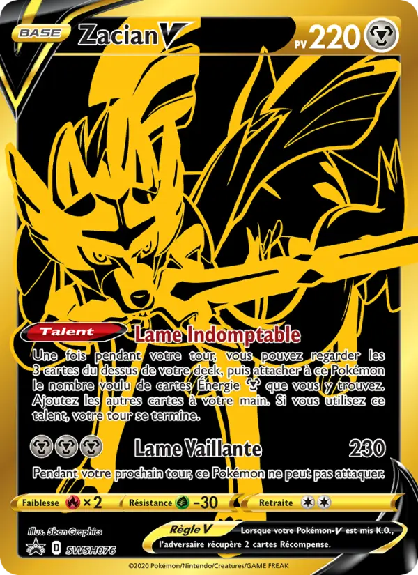 Zacian V — Carte Pokémon SWSH076 Promo SWSH