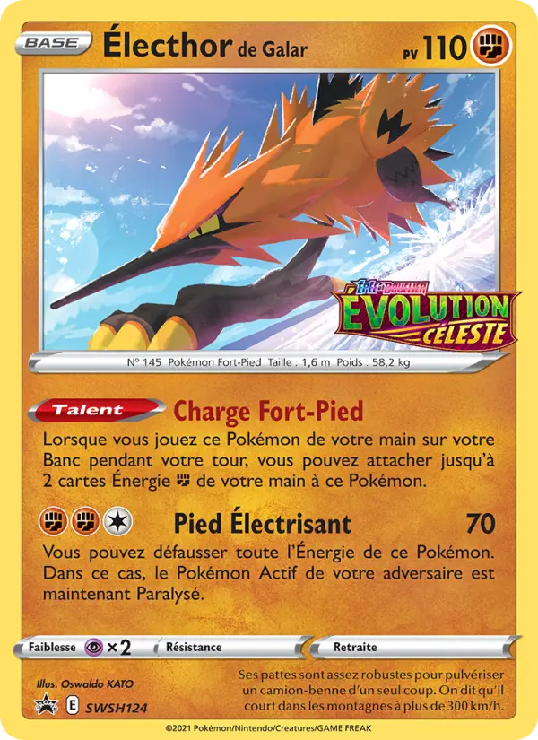 Électhor de Galar — Carte Pokémon SWSH124 Promo SWSH