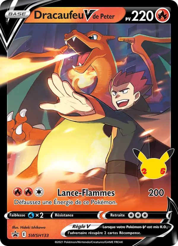 Dracaufeu V de Peter — Carte Pokémon SWSH133 Promo SWSH