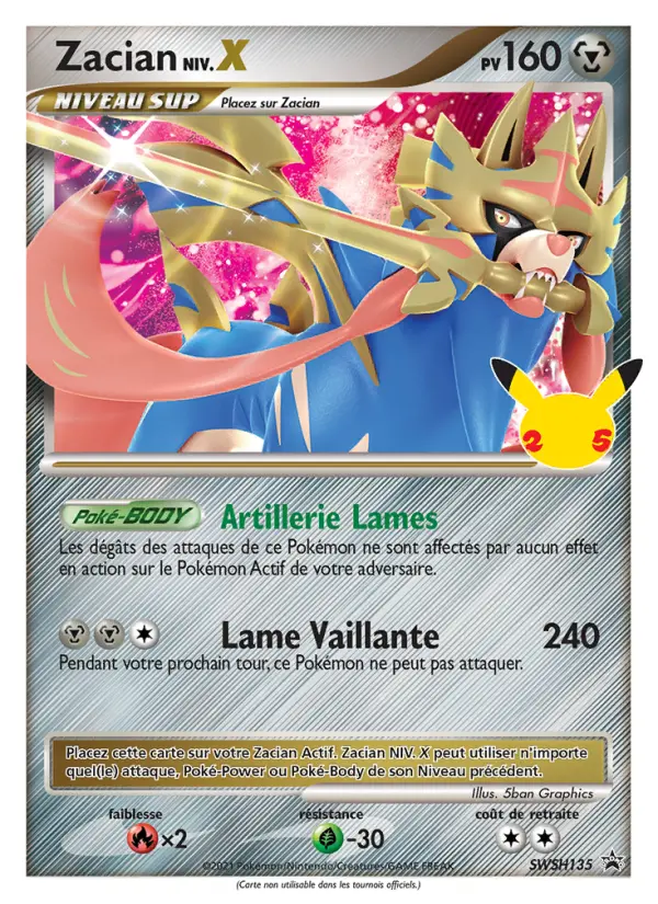 Zacian — Carte Pokémon SWSH135 Promo SWSH