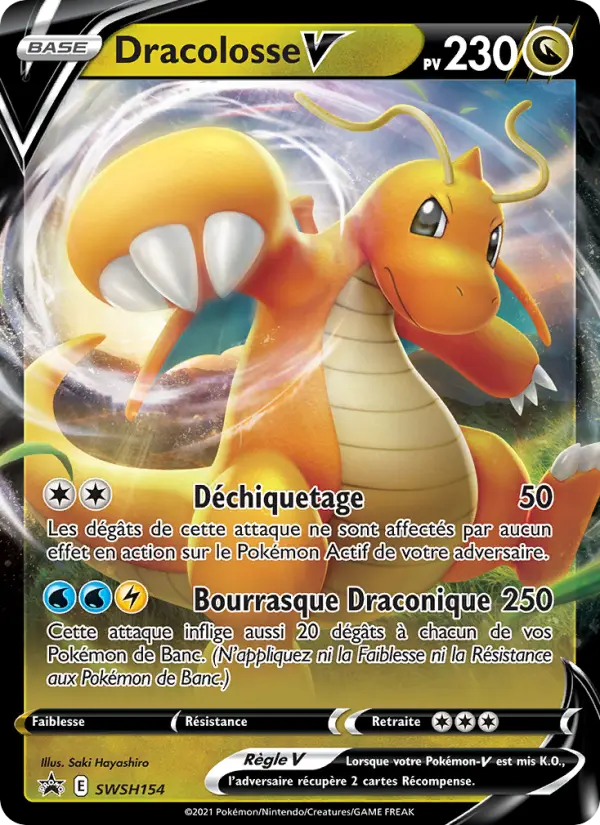 Dracolosse V — Carte Pokémon SWSH154 Promo SWSH