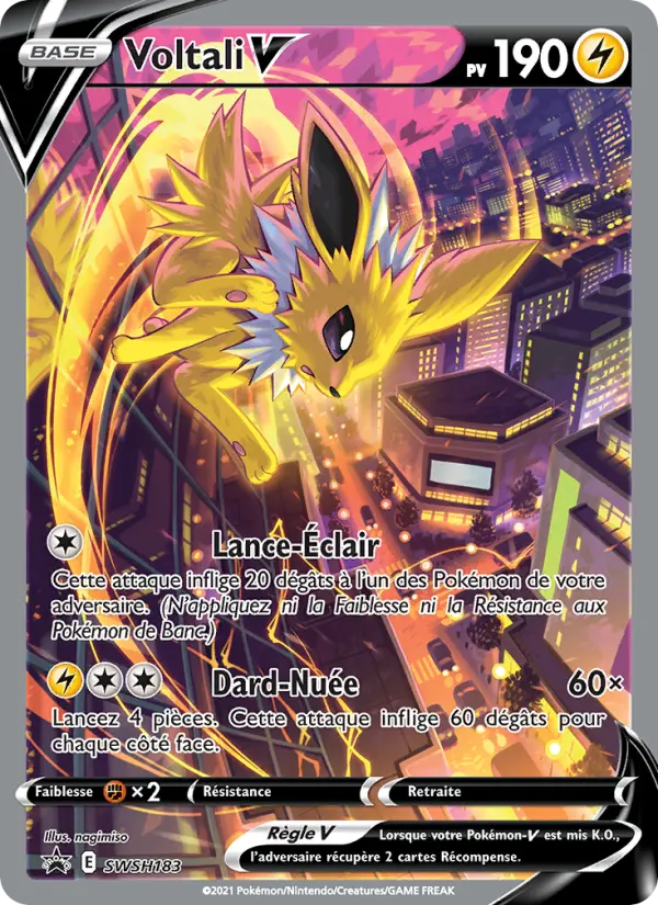 Voltali V — Carte Pokémon SWSH183 Promo SWSH