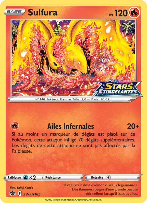 Sulfura — Carte Pokémon SWSH185 Promo SWSH