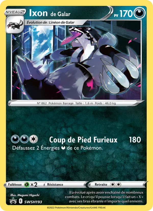 Ixon de Galar — Carte Pokémon SWSH193 Promo SWSH