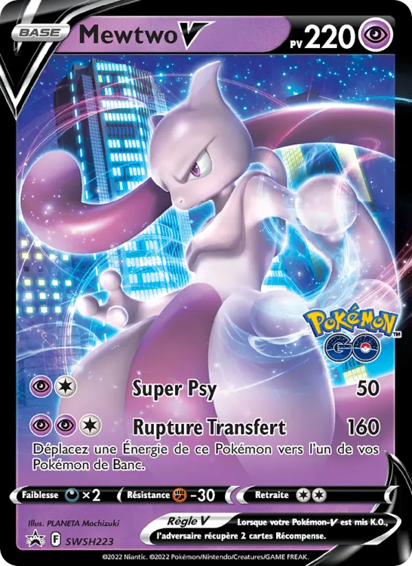 Mewtwo V — Carte Pokémon SWSH223 Promo SWSH