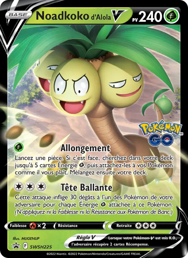 Noadkoko d'Alola V — Carte Pokémon SWSH225 Promo SWSH