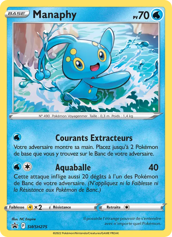Manaphy — Carte Pokémon SWSH275 Promo SWSH