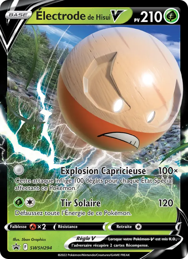 Électrode de Hisui V — Carte Pokémon SWSH294 Promo SWSH