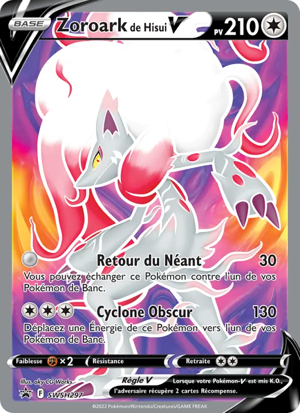Zoroark de Hisui V — Carte Pokémon SWSH297 Promo SWSH