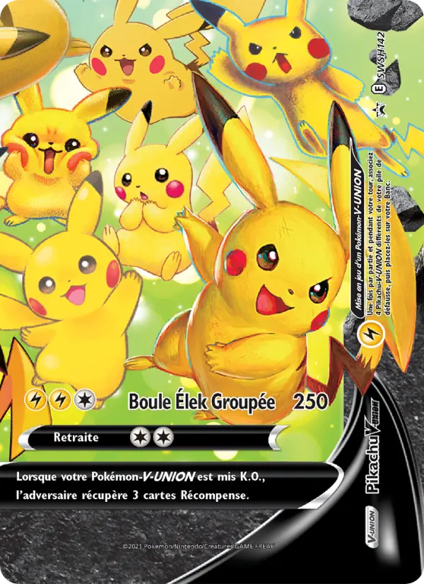Pikachu V-UNION — Carte Pokémon SWSH142 Promo SWSH