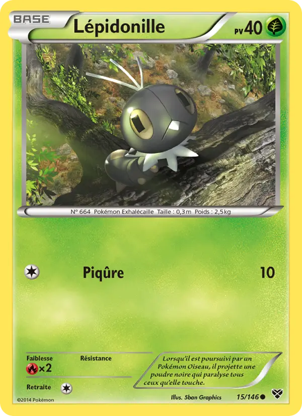 Lépidonille — Carte Pokémon 15 XY