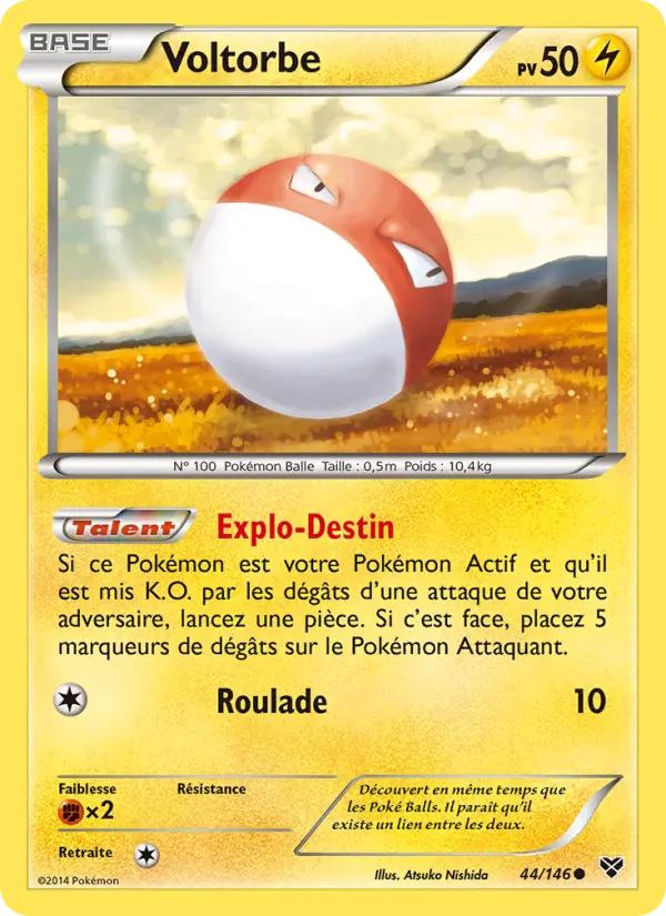 Voltorbe — Carte Pokémon 44 XY