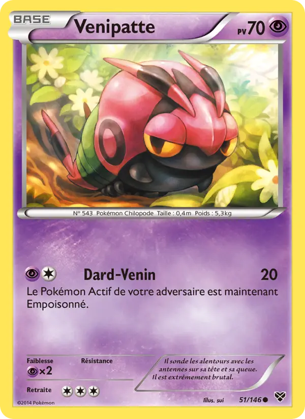 Venipatte — Carte Pokémon 51 XY