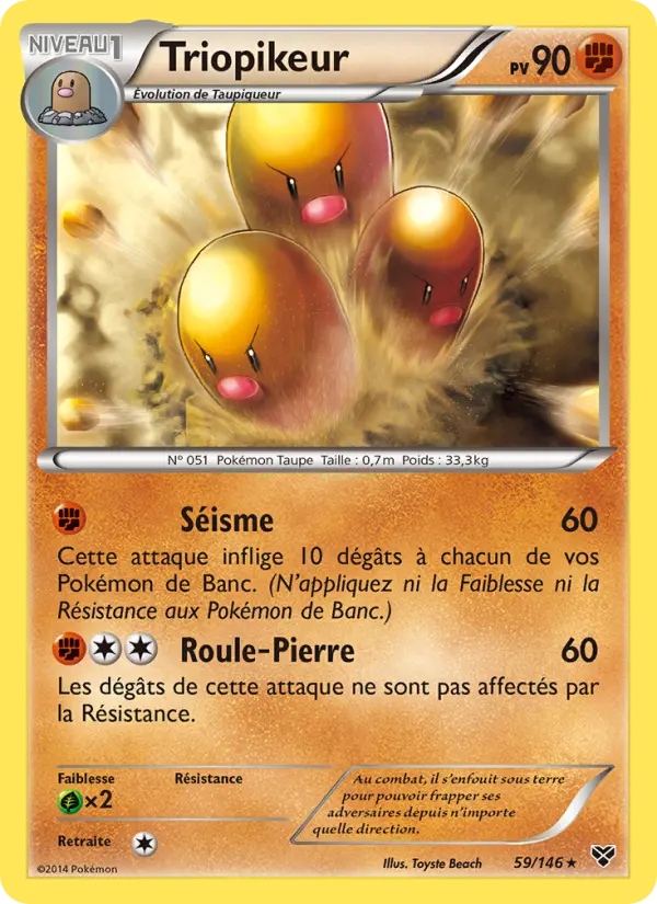 Triopikeur — Carte Pokémon 59 XY
