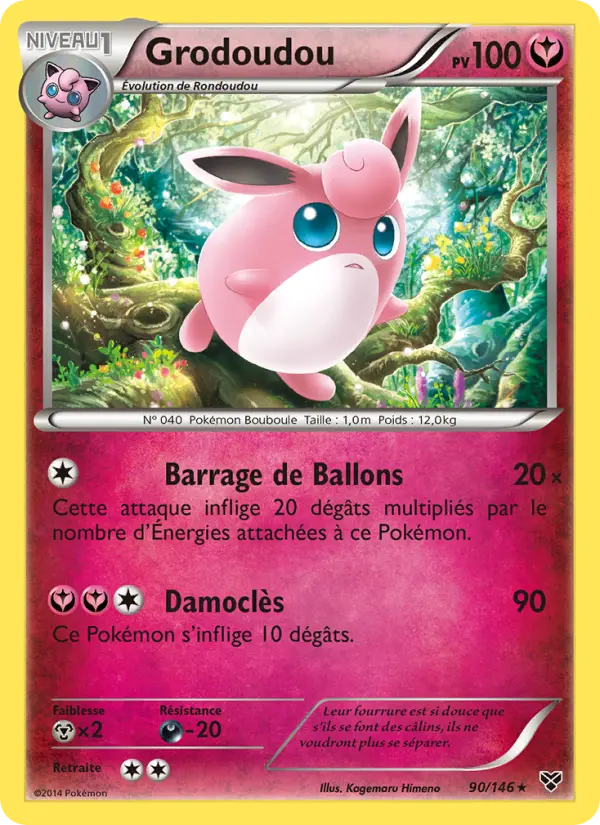 Grodoudou — Carte Pokémon 90 XY