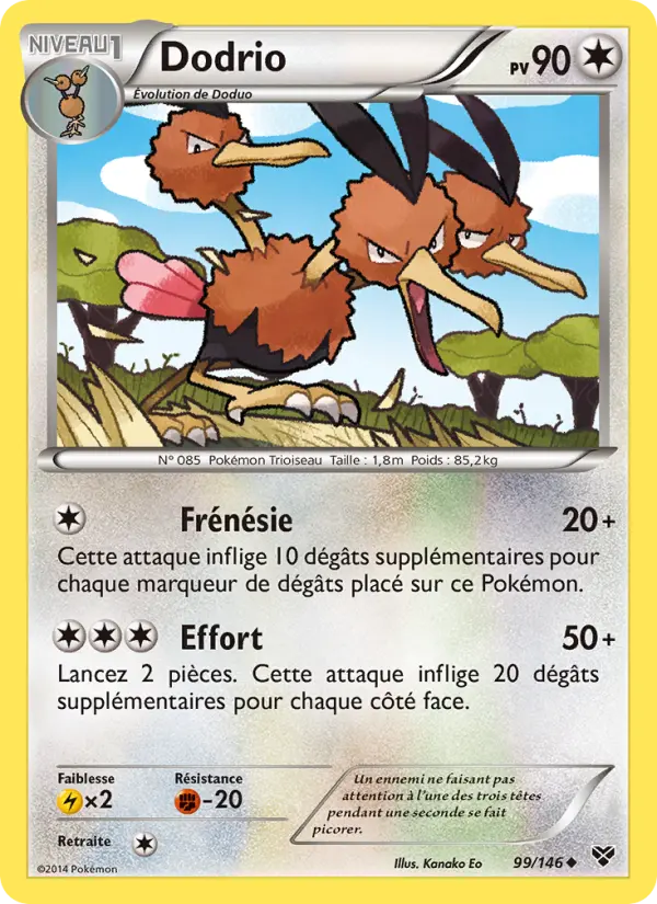 Dodrio — Carte Pokémon 99 XY