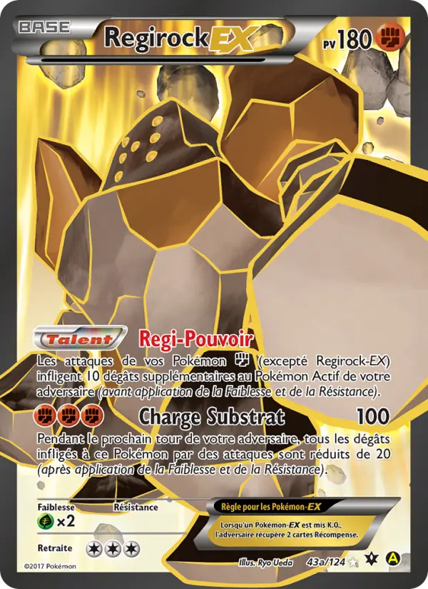 Regirock EX — Carte Pokémon 43 Impact des Destins