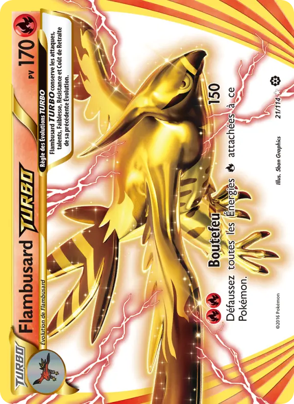 Flambusard TURBO — Carte Pokémon 21 Offensive Vapeur