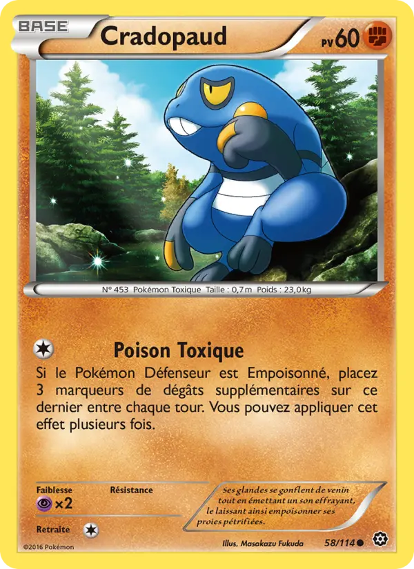Cradopaud — Carte Pokémon 58 Offensive Vapeur