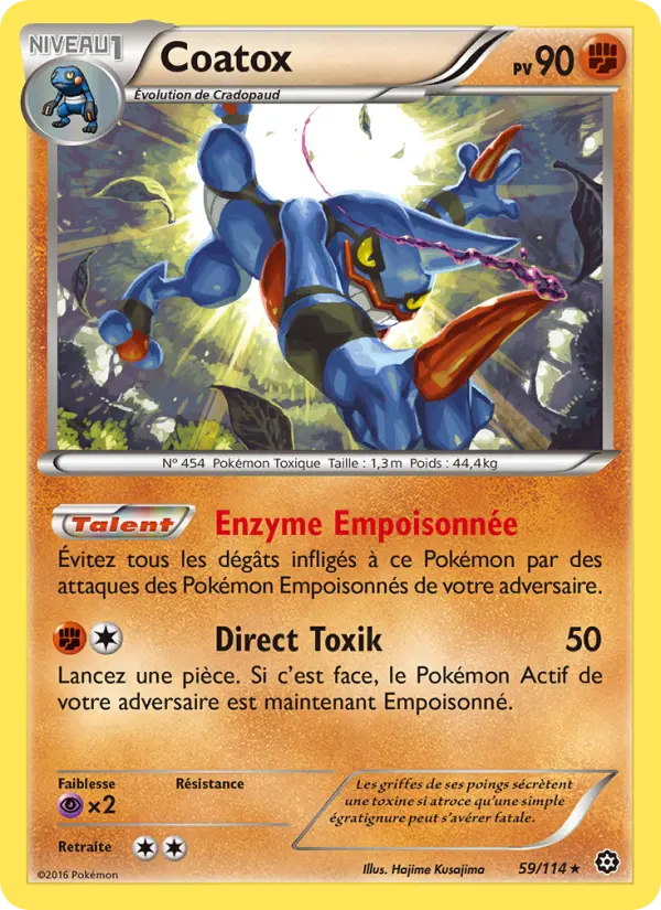 Coatox — Carte Pokémon 59 Offensive Vapeur