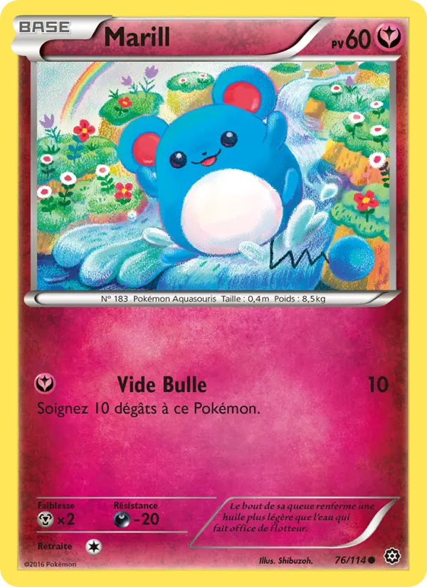Marill — Carte Pokémon 76 Offensive Vapeur