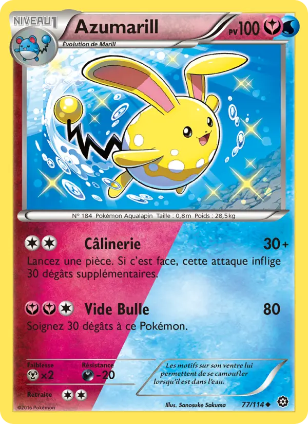 Azumarill — Carte Pokémon 77 Offensive Vapeur